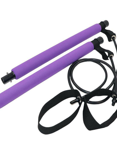 Load image into Gallery viewer, Adjustable Pilates Bar Kit Resistance Band Exercise Stick Toning Gym

