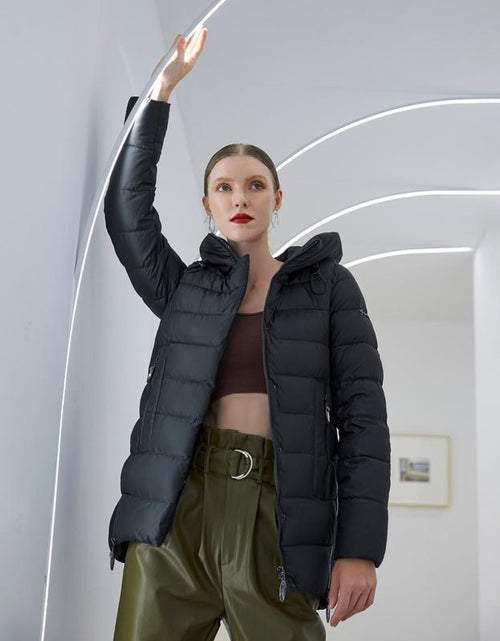 Load image into Gallery viewer, Women warm hooded winter coat women jacket casual parkas jacket
