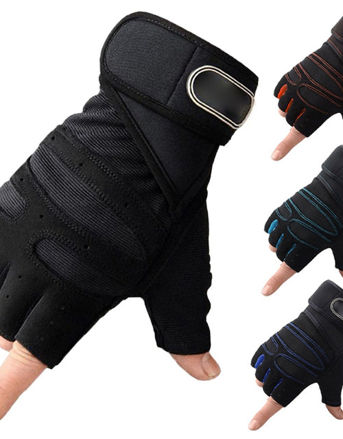 Load image into Gallery viewer, Men Gym Gloves Half Finger Cycling Gloves Pro Fitness Weight Lifting
