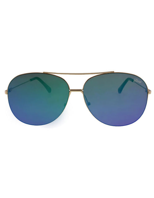 Load image into Gallery viewer, Jase New York Justice Sunglasses in Gold
