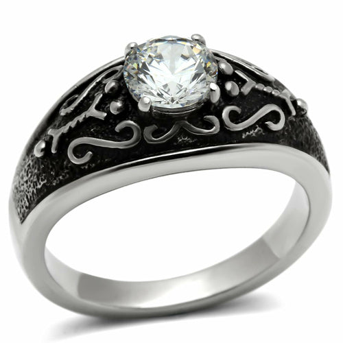 Load image into Gallery viewer, TK373 - High polished (no plating) Stainless Steel Ring with AAA Grade
