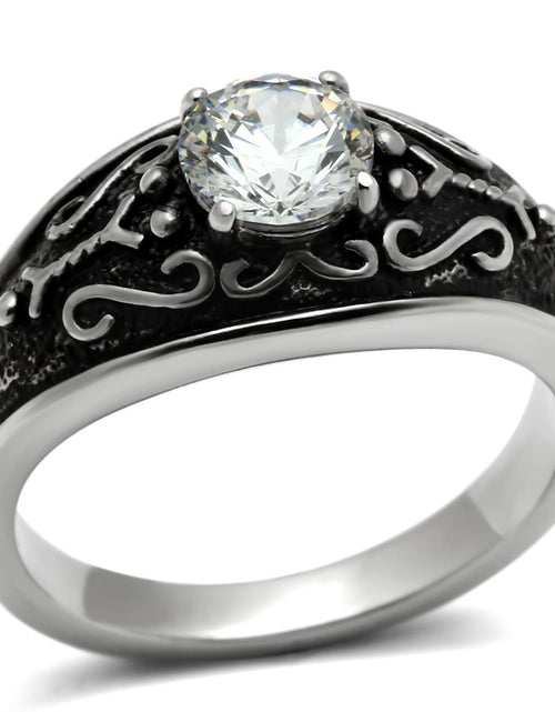Load image into Gallery viewer, TK373 - High polished (no plating) Stainless Steel Ring with AAA Grade
